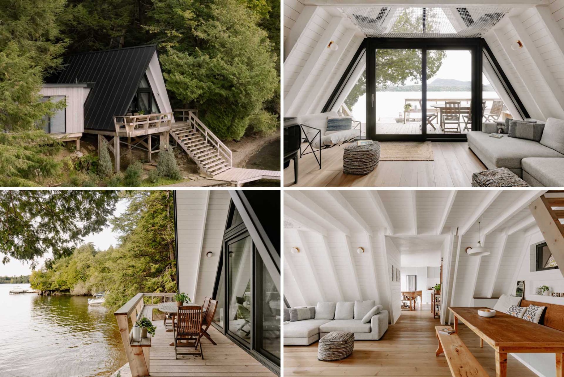 a frame cabin interior design Bulan 2 This Secluded A-Frame Cabin Was Given A Contemporary Design Update