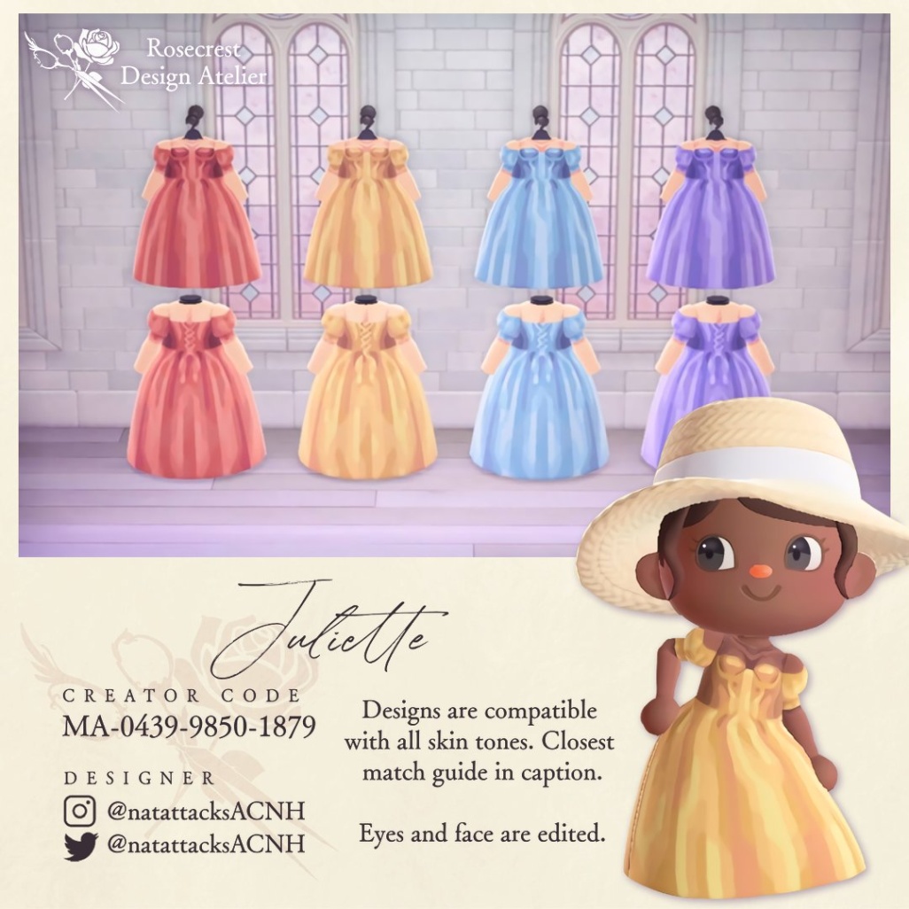 acnh dress designs Bulan 5 Nat&#;s Animal Crossing Atelier on X: "A simple satin gown with a