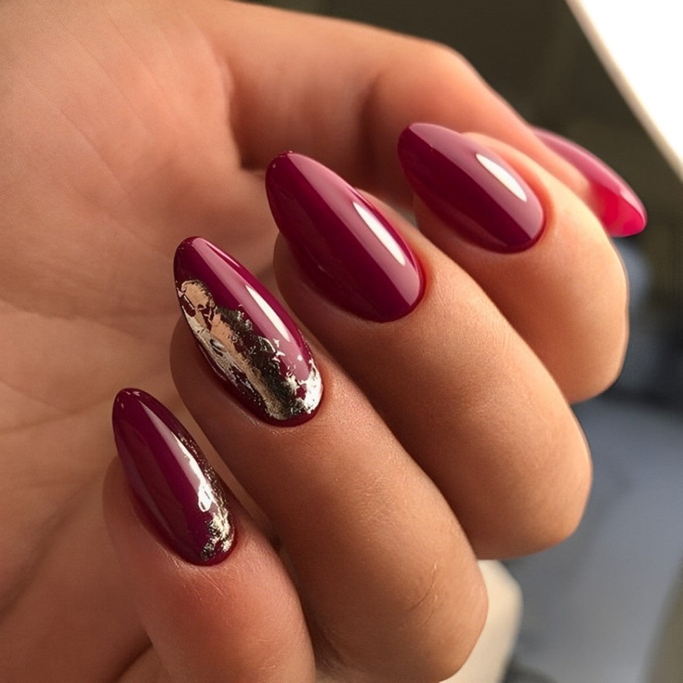burgundy nails with design Niche Utama Home Burgundy Nail Designs You Need to Try This Season  ND Nails Supply