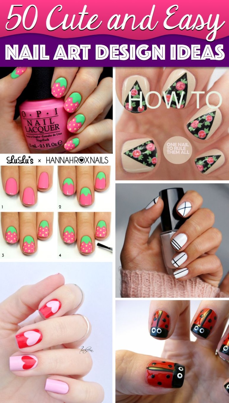 cute designs for nails Niche Utama Home  Cute, Cool, Simple and Easy Nail Art Design Ideas To Make you